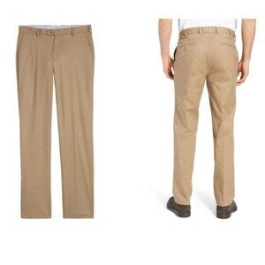 Peter Millar Soft Touch Twill Flat Front Trouser Khaki Office Business 40